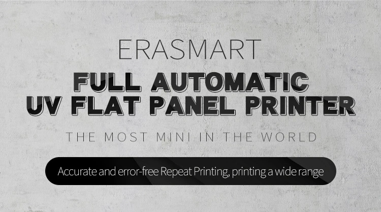 Erasmart A3 Small Desktop Business Card Plastic Bag Acrylic Bottle Phone Case Printing Inkjet Small Logo Flatbed UV Printer