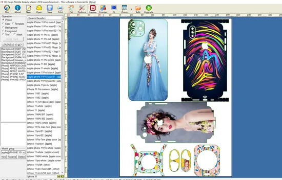 맞춤형 휴대폰 비닐 스티커 Beauty Master 소프트웨어