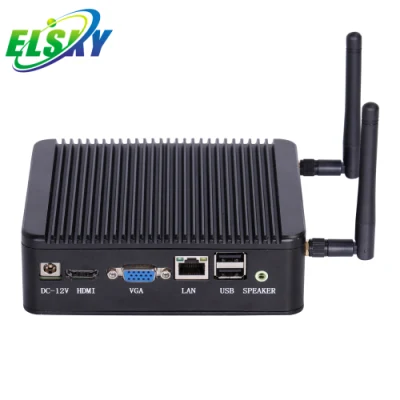 뜨거운 판매 Elsky 12V DDR3 Msata 팬리스 포켓 나노 미니 PC 듀얼 코어 J1900 프로세서, 산업용 제어 컴퓨터용 1 LAN 포함